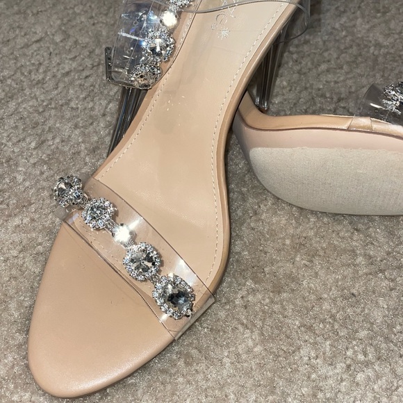 Nude Blingy Pumps Women’s sz 10 - Picture 3 of 10
